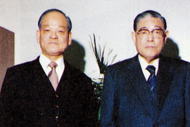 三菱電機の進藤社長と創業者