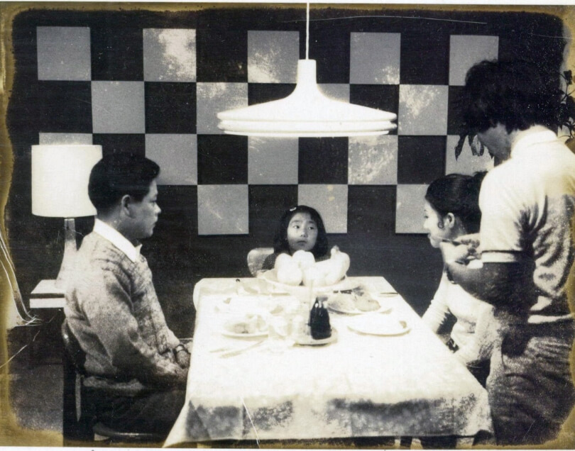 当時のテレビCM撮影の1コマ